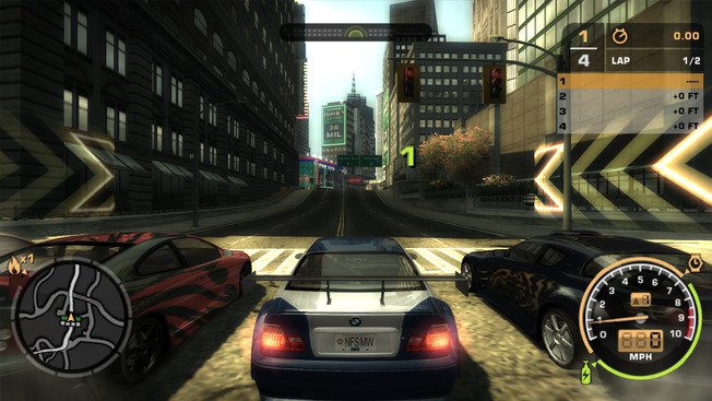 Need for speed most wanted 2005 full screen 1366x768 desktop